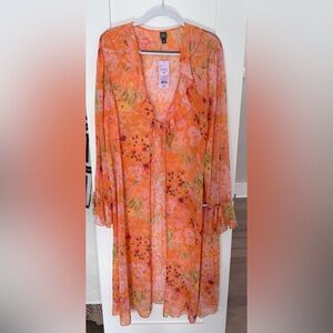 Wild Fable Floral Orange Coverup
